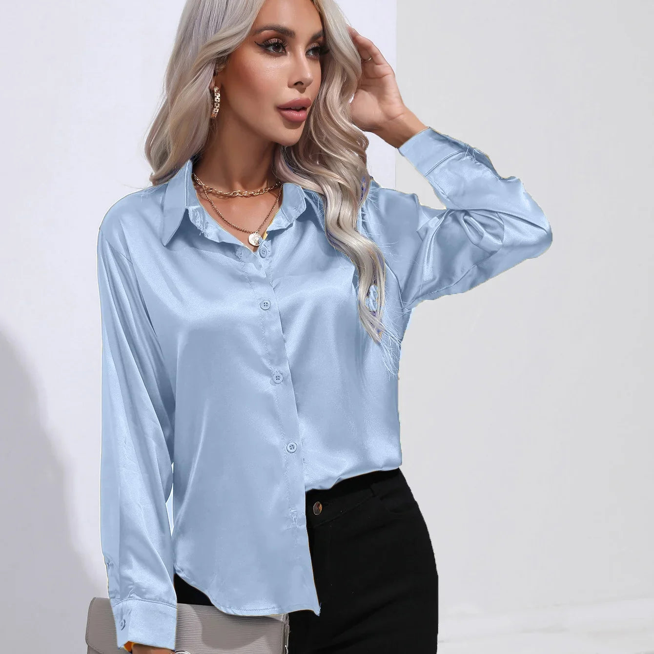 Luxe satijnen blouse