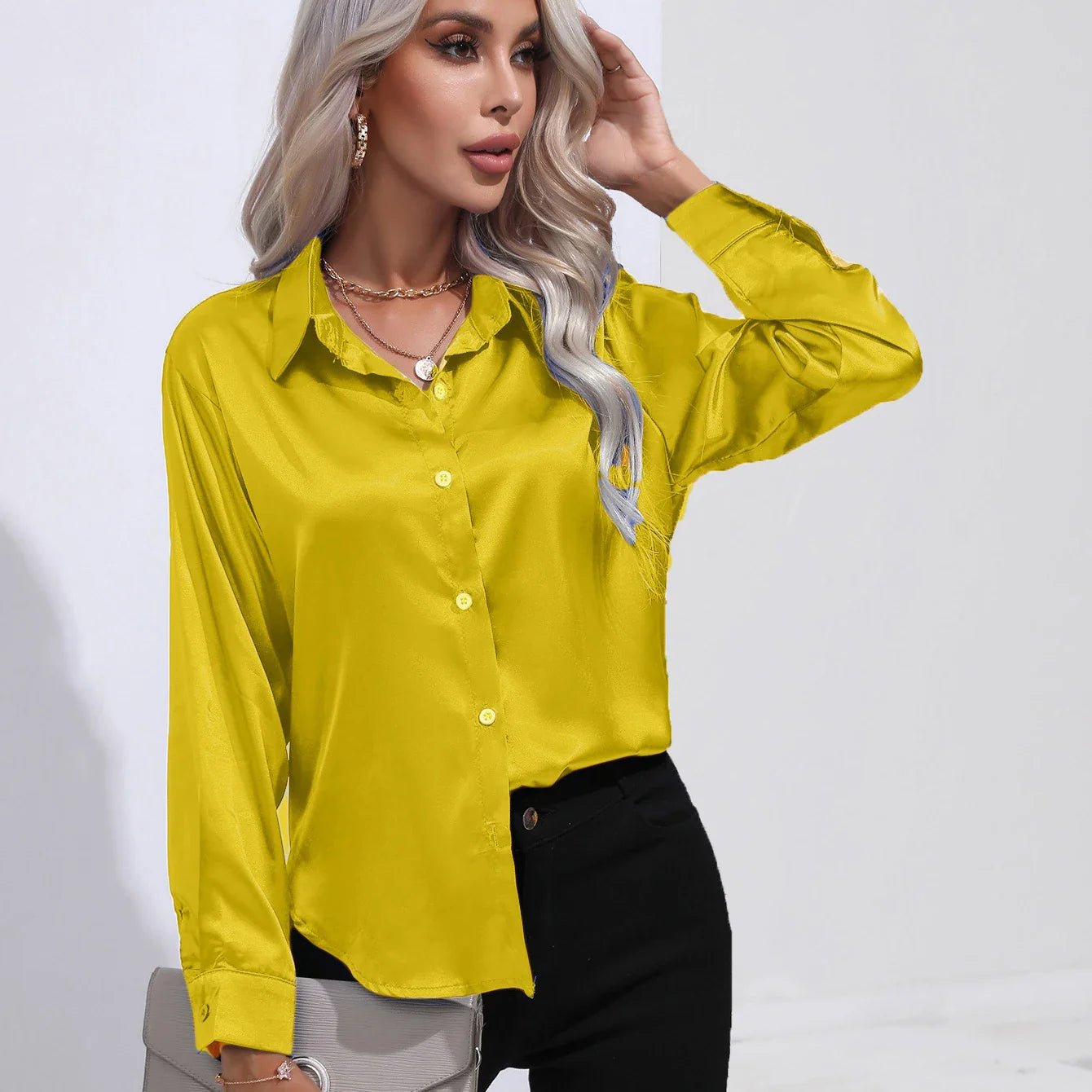 Luxe satijnen blouse